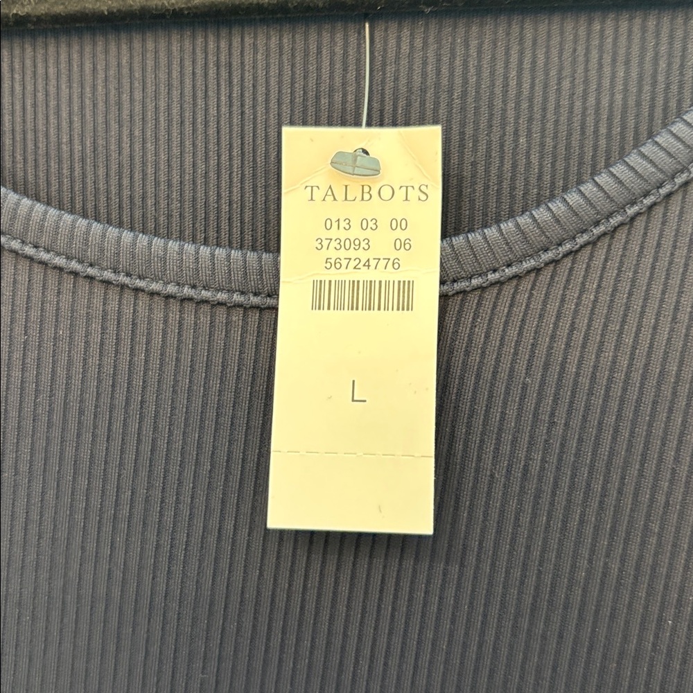 Talbots Navy Long Sleeve Top - Picture 3 of 5